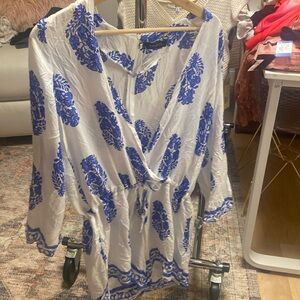 DDSOL ROMPER BLUE WHITE